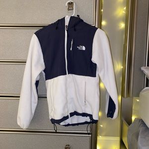 White hooded Northface